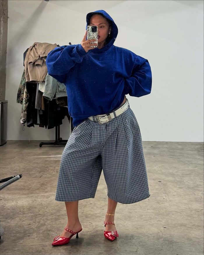 Casual Plaid Loose Wide Leg Pants GXHF 80827
