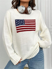 O Neck Print Knits Sweater GZYF 1060