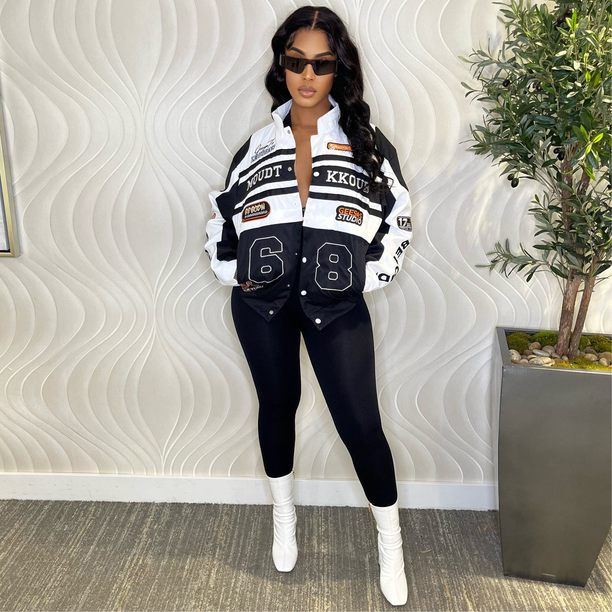 Removable Multi Wear Printed Padded Jacket OD 8655