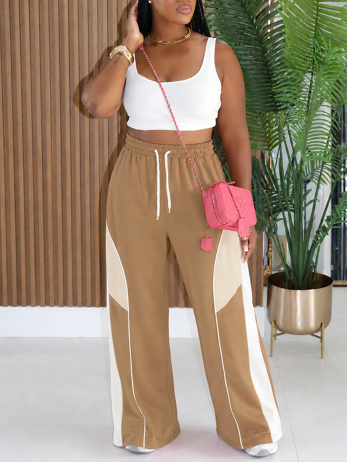 Contrast Color Patchwork Sport Pants HNIF GY343