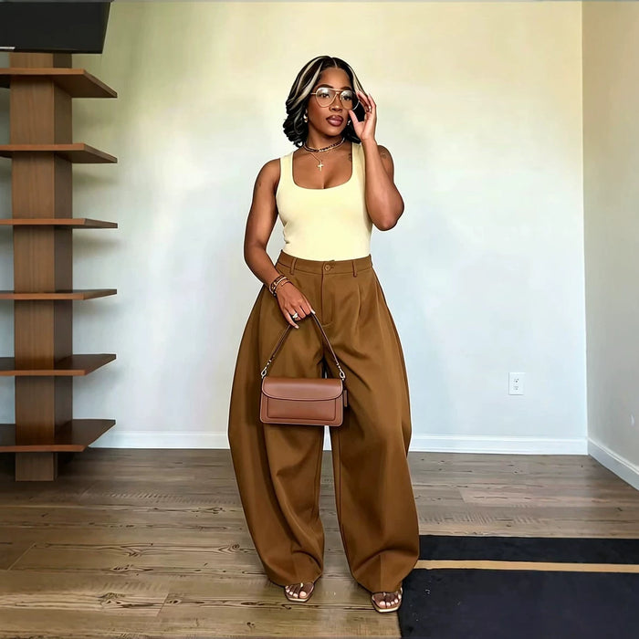 Casual Solid Color Loose Pants NY 11306