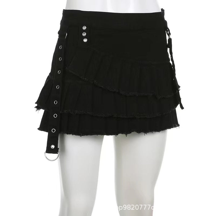 Fashion Solid Color Pleated Skirt GMWF 6666