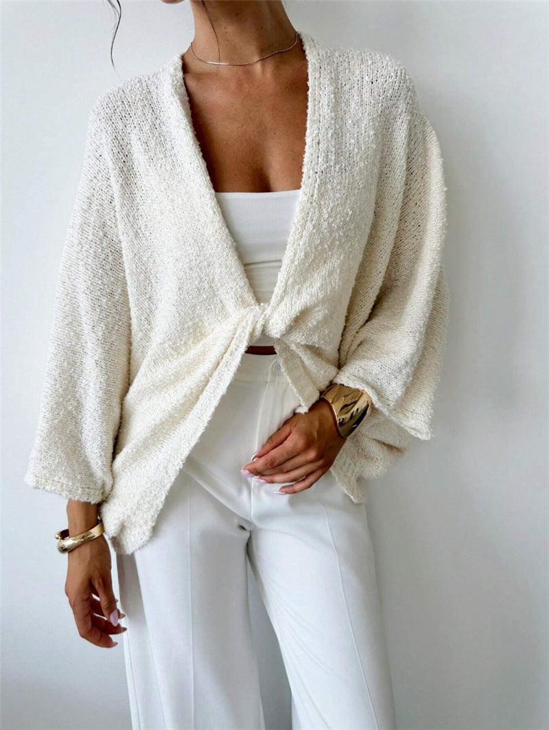 Deep V Neck Loose Sweater GZYF 1200