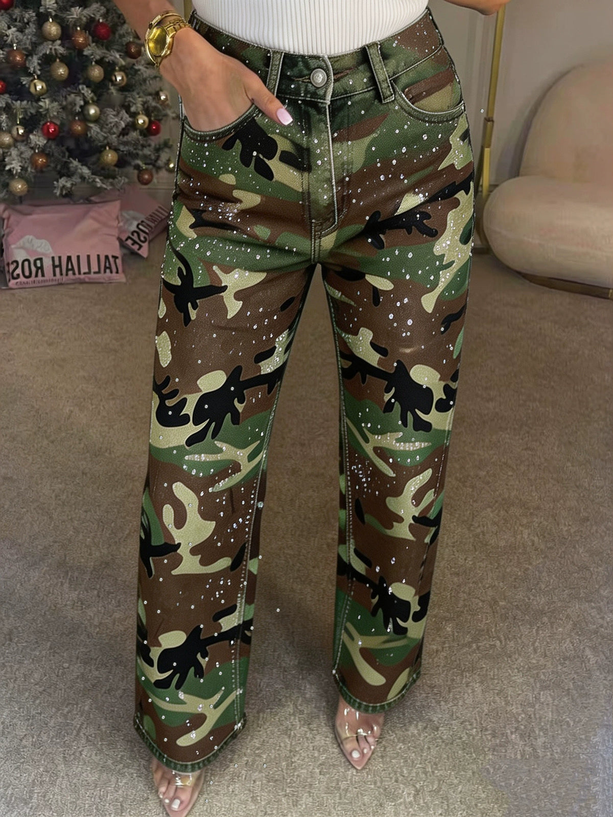 Full Diamond Washed Straight Jeans OD 8792