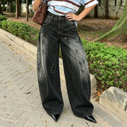Plus Size Gradient Washed Loose Jeans GYLN 0804