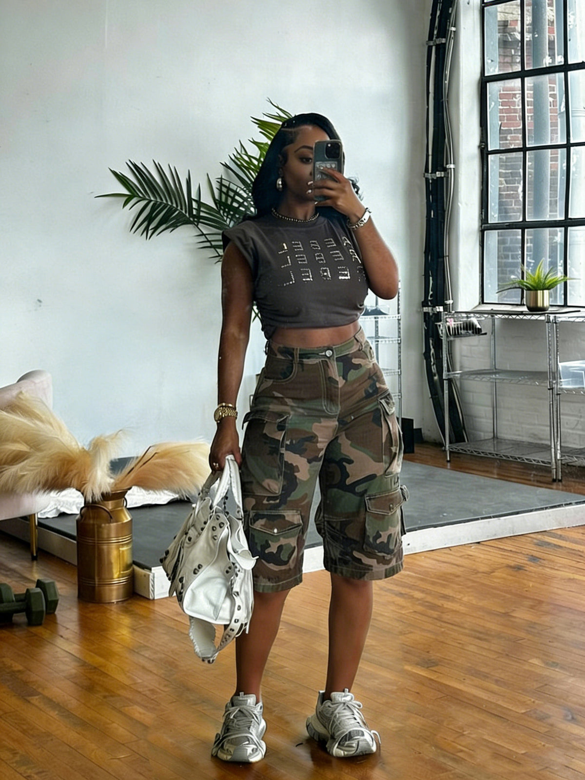 Camouflage Print Casual Denim Shorts LSD 2673