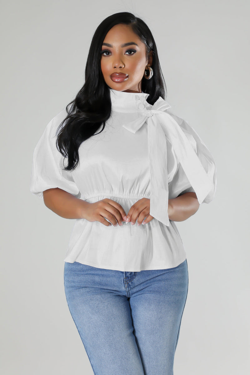 Solid Color Half Sleeve Tie Up Shirt QYMF 3061