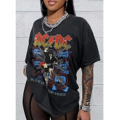 Short Sleeve Print T Shirt GXJL 40021