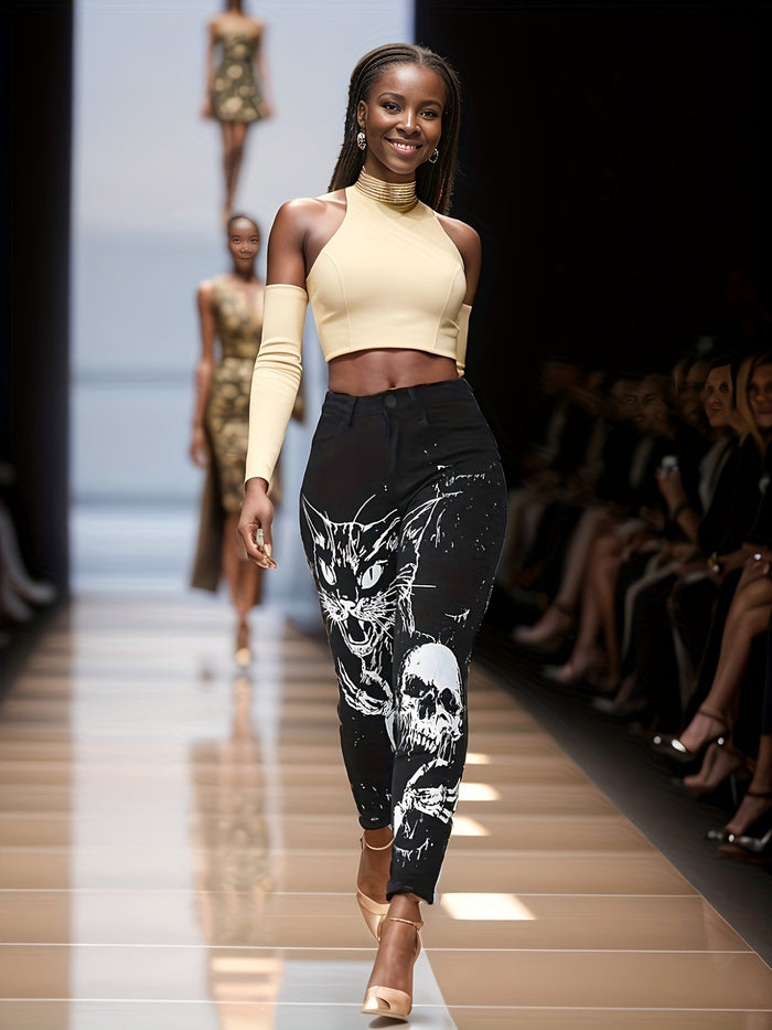 Fashion Print Yoga Tight Pants GXJF 23806