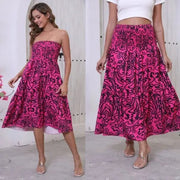 Print Big Swing Half Body Skirt XCFF 910