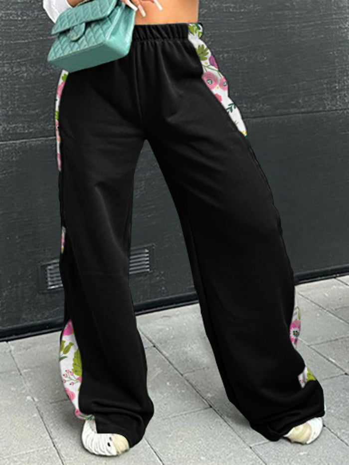 Fashion Print Patchwork Sport Pants YH 5297