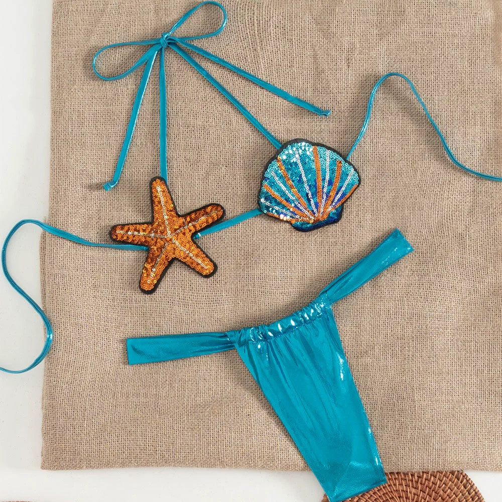 Sexy Shell Bikini Two Piece Swimsuit DYSC DY24A2324YYB102924