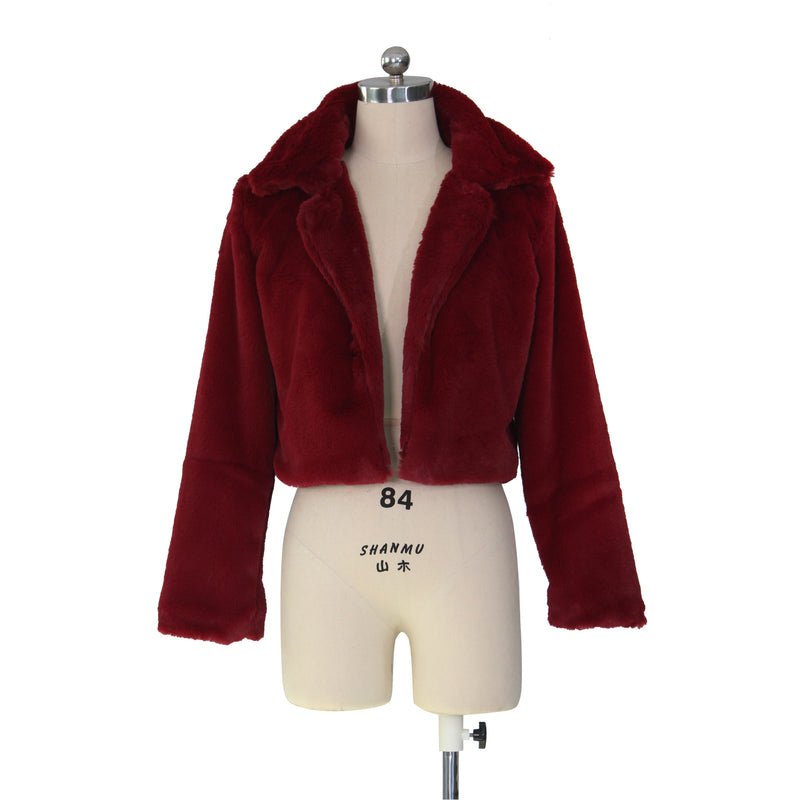Loose Faux Fur Cardigan Fleece Jacket ZSD 0154