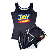 Casual Sports Print Tank Top And Shorts Two Piece Set SHD 9415