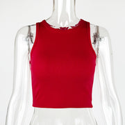 Sleeveless Solid Color Tank Tops GZJF ZJ2503