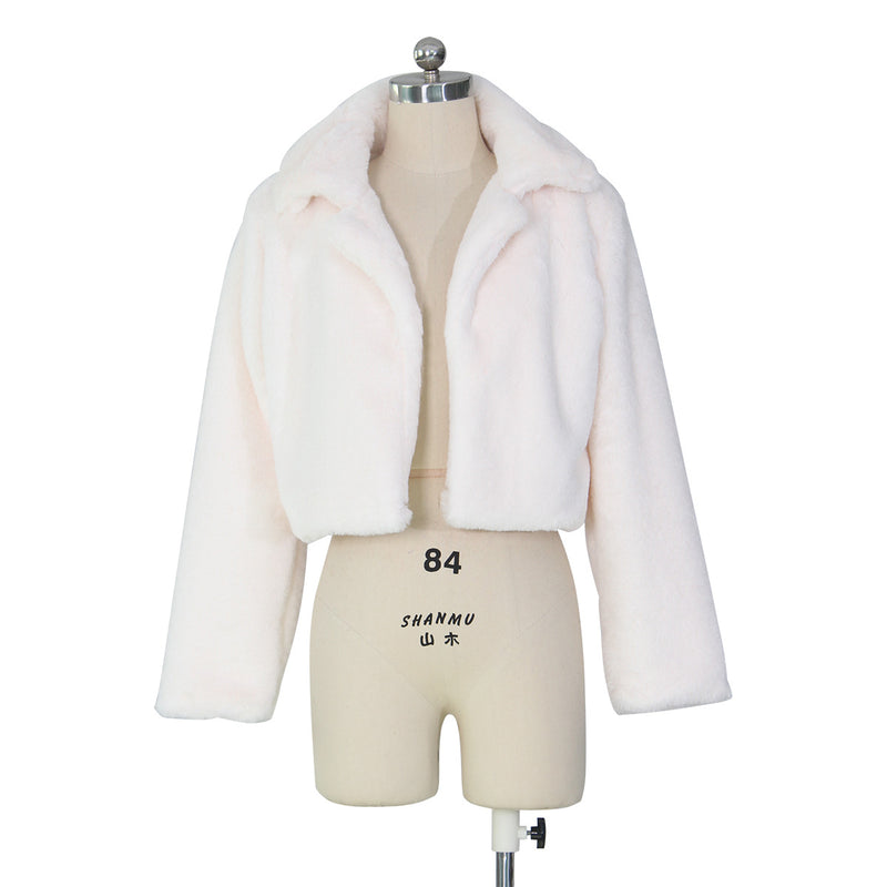 Loose Faux Fur Cardigan Fleece Jacket ZSD 0154