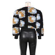 Floral Single breasted Short Coat ZSD 0562