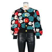 Floral Single breasted Short Coat ZSD 0562