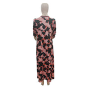 Plus Size Print Long Sleeve Knit Coat GRNH 8078