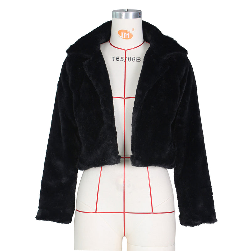 Loose Faux Fur Cardigan Fleece Jacket ZSD 0154