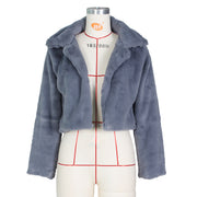 Loose Faux Fur Cardigan Fleece Jacket ZSD 0154