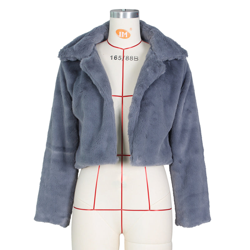 Loose Faux Fur Cardigan Fleece Jacket ZSD 0154