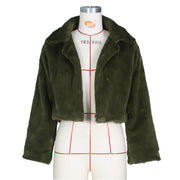 Loose Faux Fur Cardigan Fleece Jacket ZSD 0154