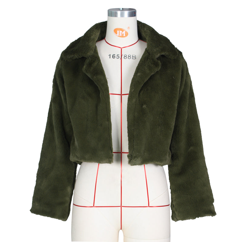 Loose Faux Fur Cardigan Fleece Jacket ZSD 0154