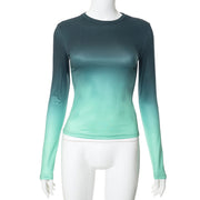 Solid Long Sleeve O Neck T Shirt GSZM M22TP636