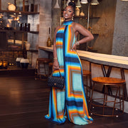 Print Sleeveless Backless Loose Jumpsuit GJYO JP006372