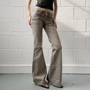 Casual Retro Micro Flare Jeans GMWF 28965