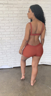 Sexy Solid V Neck Sleeveless Two Piece Shorts Set ZDF 31129
