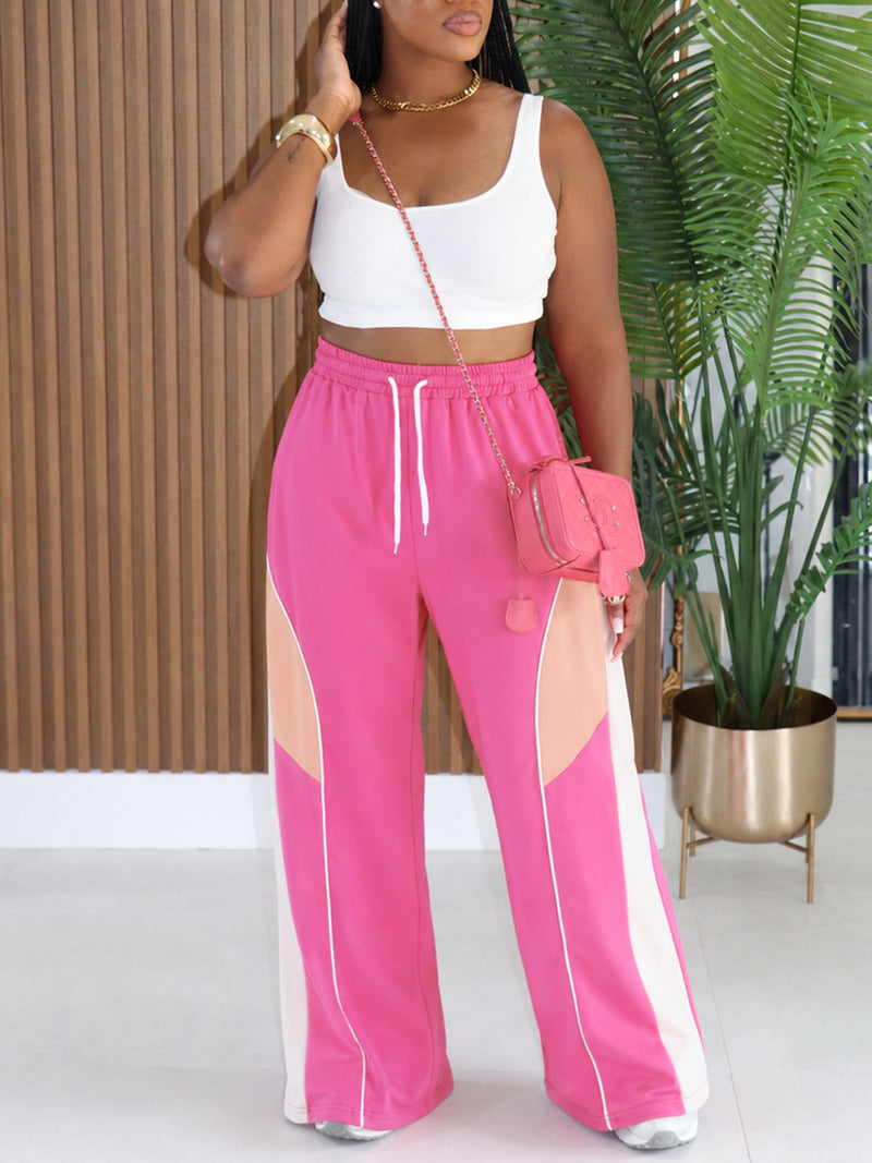 Contrast Color Patchwork Sport Pants HNIF GY343