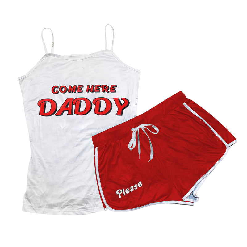 Casual Printed Camisole Shorts Two Piece Set SHD 9406