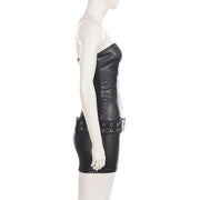 PU Leather Belt Mini Dress GPKJ MR51383