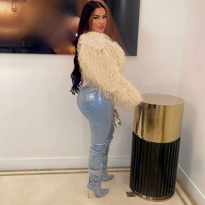 Sexy Faux Fur Short Coat ZSD 0651
