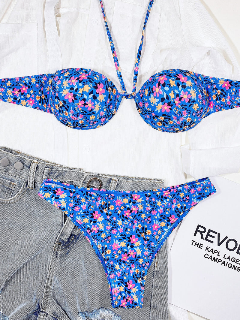 Sexy Floral Print Swimsuit Two Piece Sets CSYZ B543K
