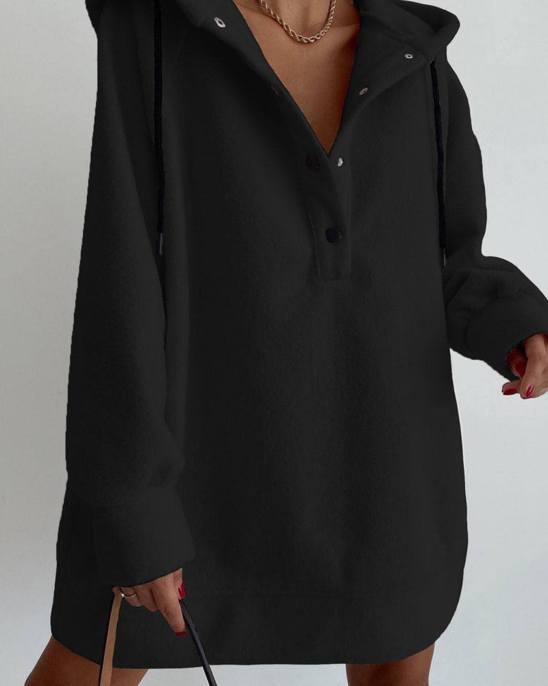 Casual Solid Color Shaker Fleece Sweatshirt Tops YMZY 21192