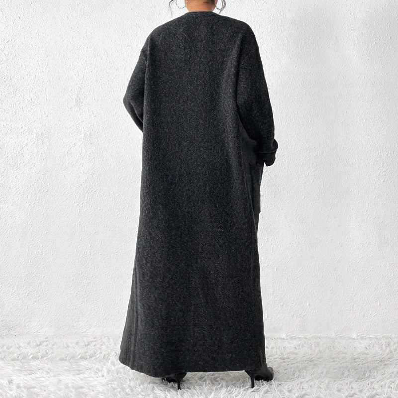 Long Sleeve Sweater Cardigan Long Coat GDAM 7188
