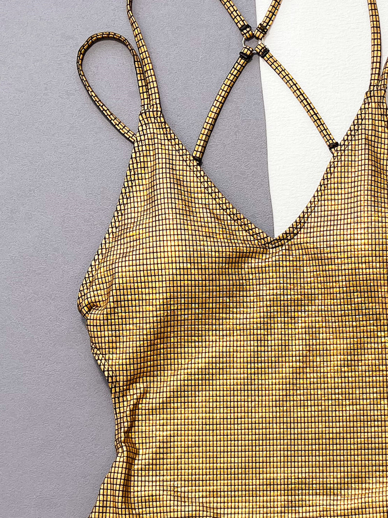 Sexy Solid Color One Piece Swimsuit CSYZ D93R