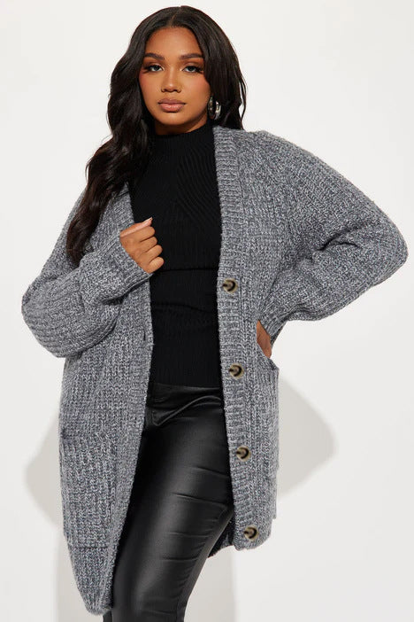 Casual Long Sleeve Knits Cardigan Sweater YH 5321