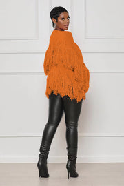 Solid Knits Tassel Cardigan Coat TR 1240
