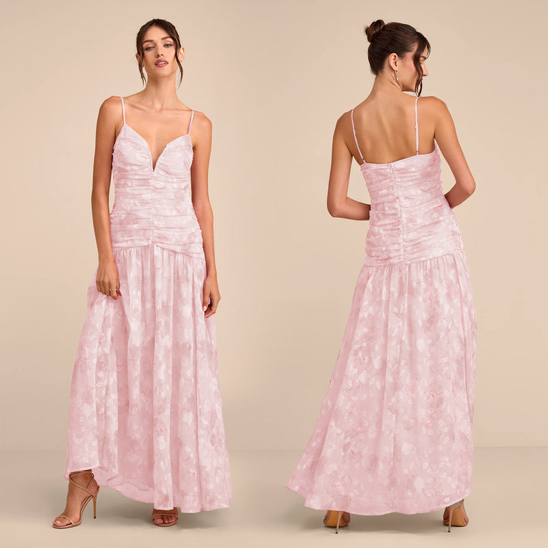 Floral Print Sling Maxi Dress BY 7749