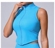 Sleeveless Zipper Yoga Vest Coats GQSA 62040