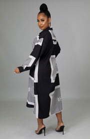 Casual Color Block Long Shirt XHXF 946