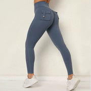 Solid Color High Waist Tight Sport Pants GQSA 8020
