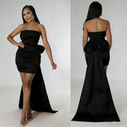 Off Shoulder Ruched Evening Dress QYMF 3095