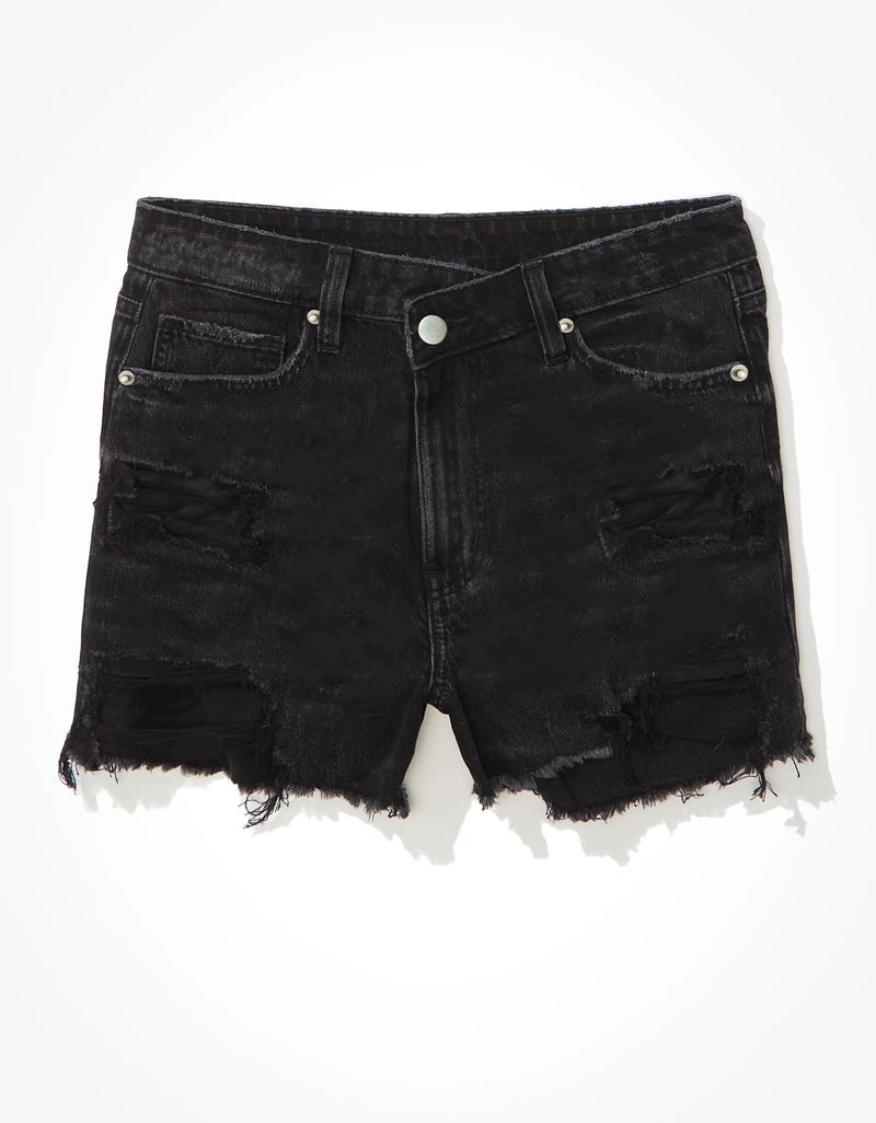 Ripped Raw Edge Denim Short GKNF TS A395
