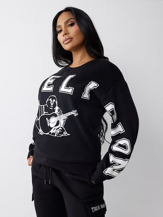 Long Sleeve Letter Print Sweatshirt GFCF 1410
