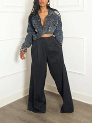 Solid Color Straight Pants GXHF 2126